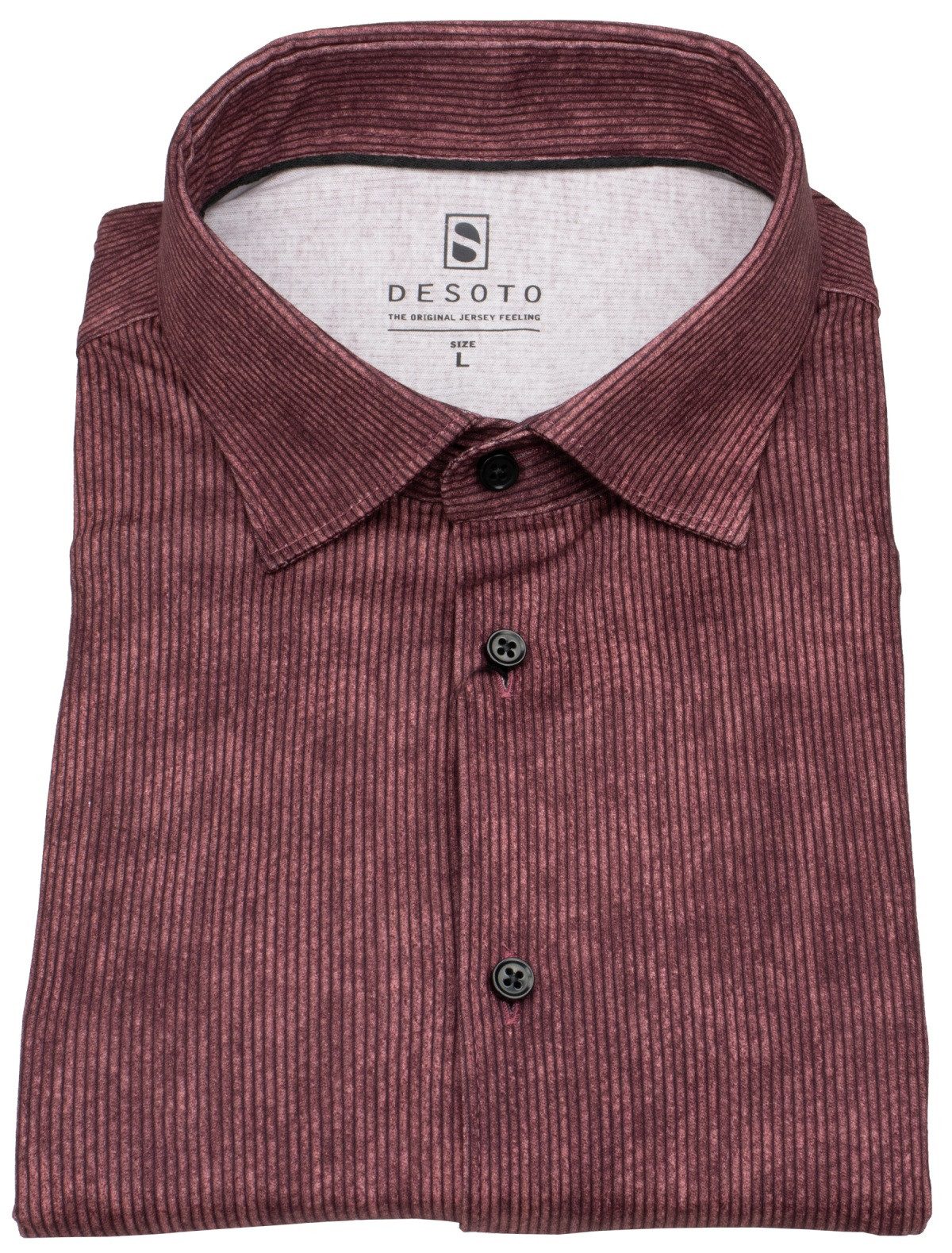 DESOTO Langarmhemd stark tailliert bügelfrei Kentkragen günstig online kaufen