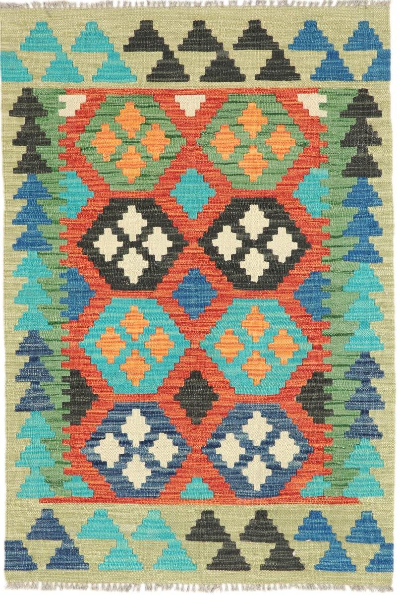 Orientteppich Kelim Afghan 103x150 Handgewebter Orientteppich, Nain Trading, rechteckig, Höhe: 3 mm