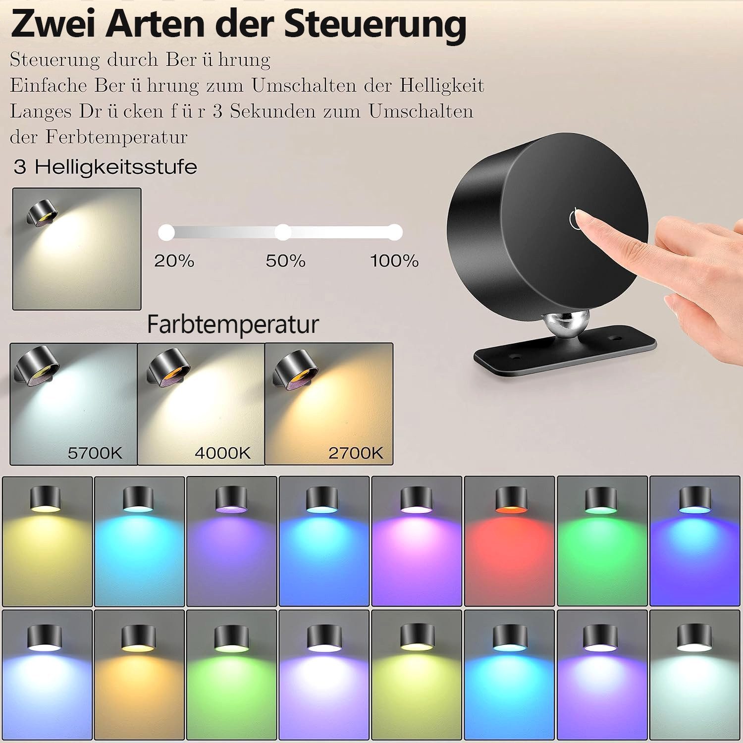 zggzerg LED Wandstrahler Wandleuchte LED Wandleuchte günstig online kaufen