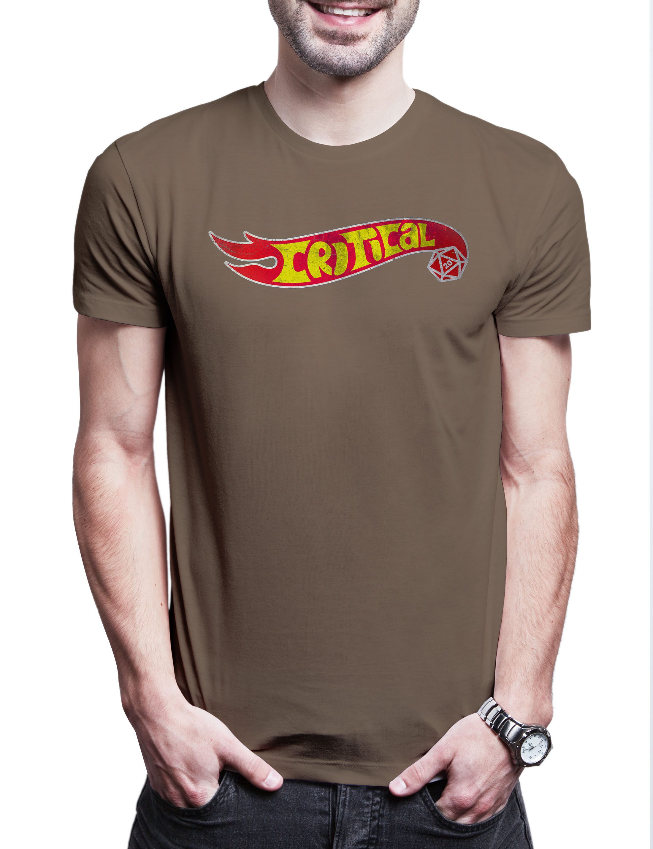 Print-Shirt Critical 20 Falme Logo Herren T-Shirt Eighties Dungeons RPG Roleplay