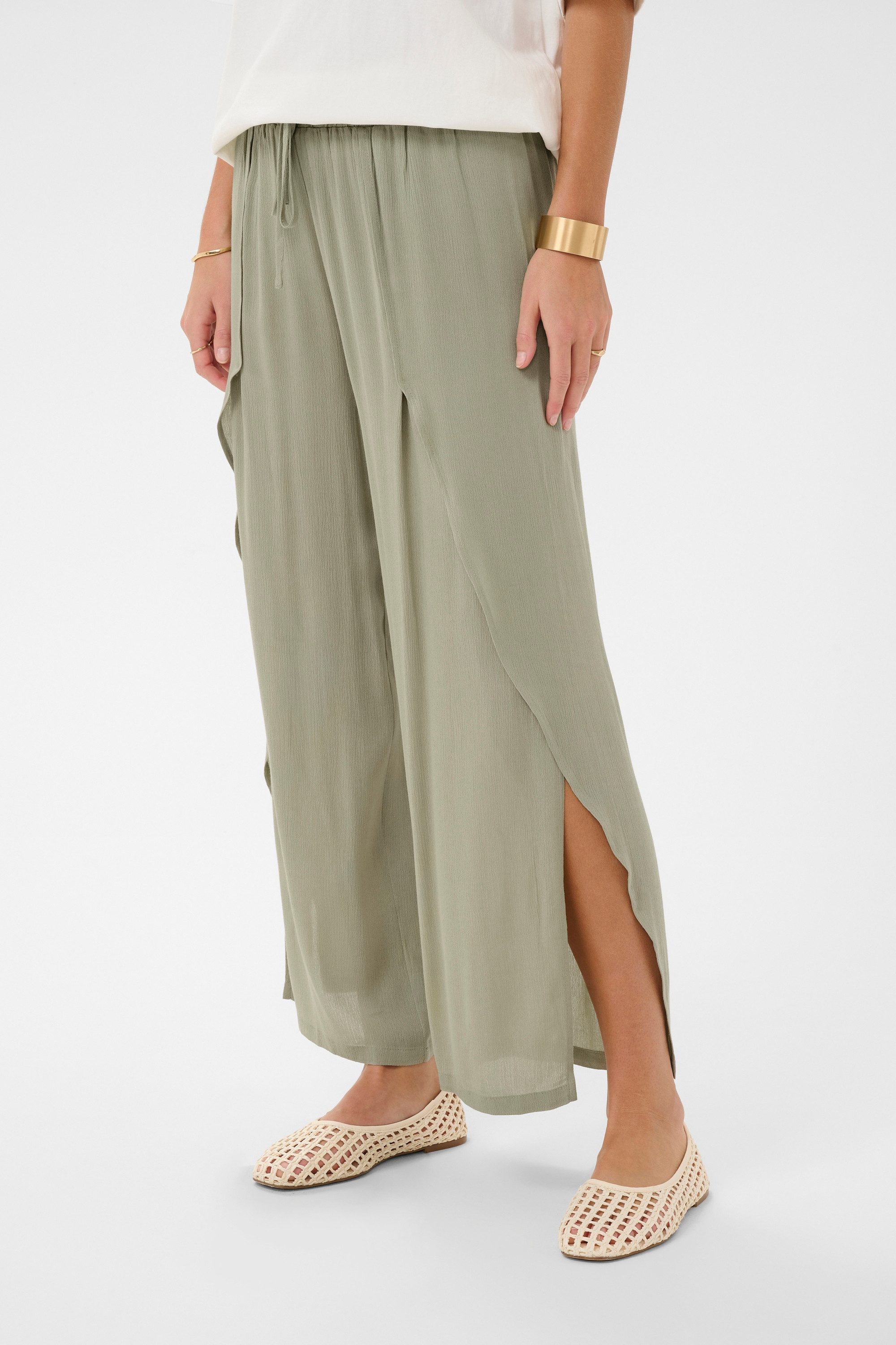 Cream Stoffhose Casual Hose Allie