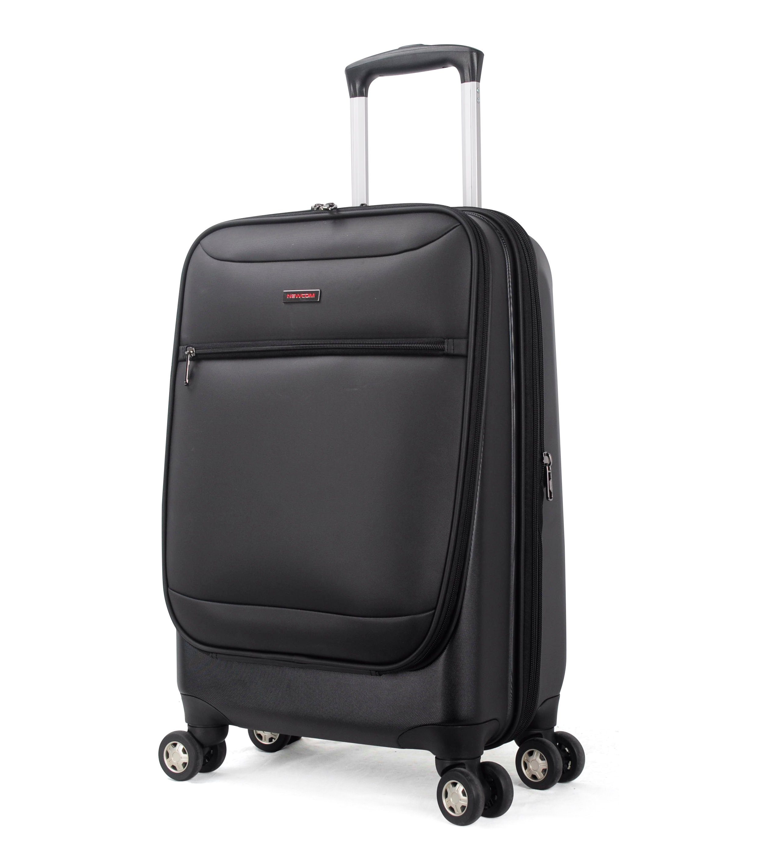 NEWCOM Handgepäckkoffer erweiterbarer 20-Zoll-Gepäckkoffer mit integriertem TSA-Schloss