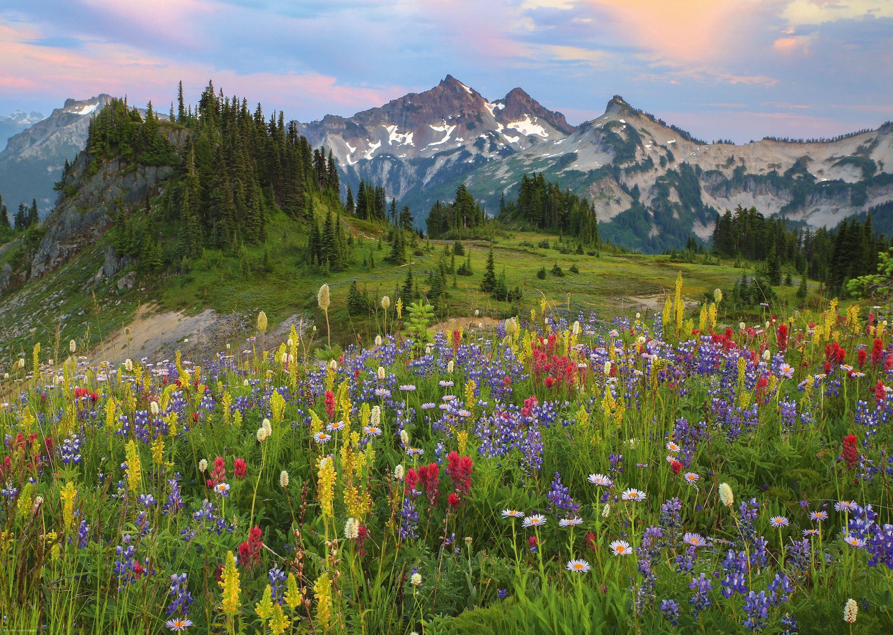 Puzzle in Mountains, HEYE Puzzleteile, 2000 Made Europe Tatoosh