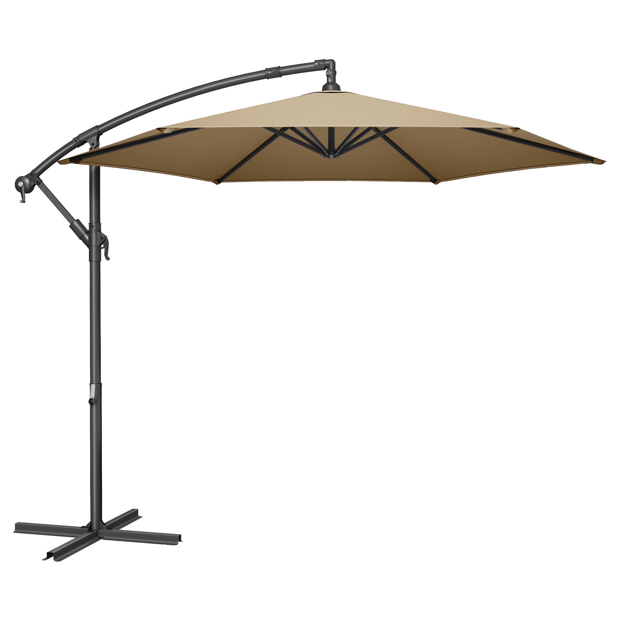 SONGMICS Sonnenschirm, Ø 300 cm,UV-Schutz UPF 50+,mit Kurbel,mit Ständer