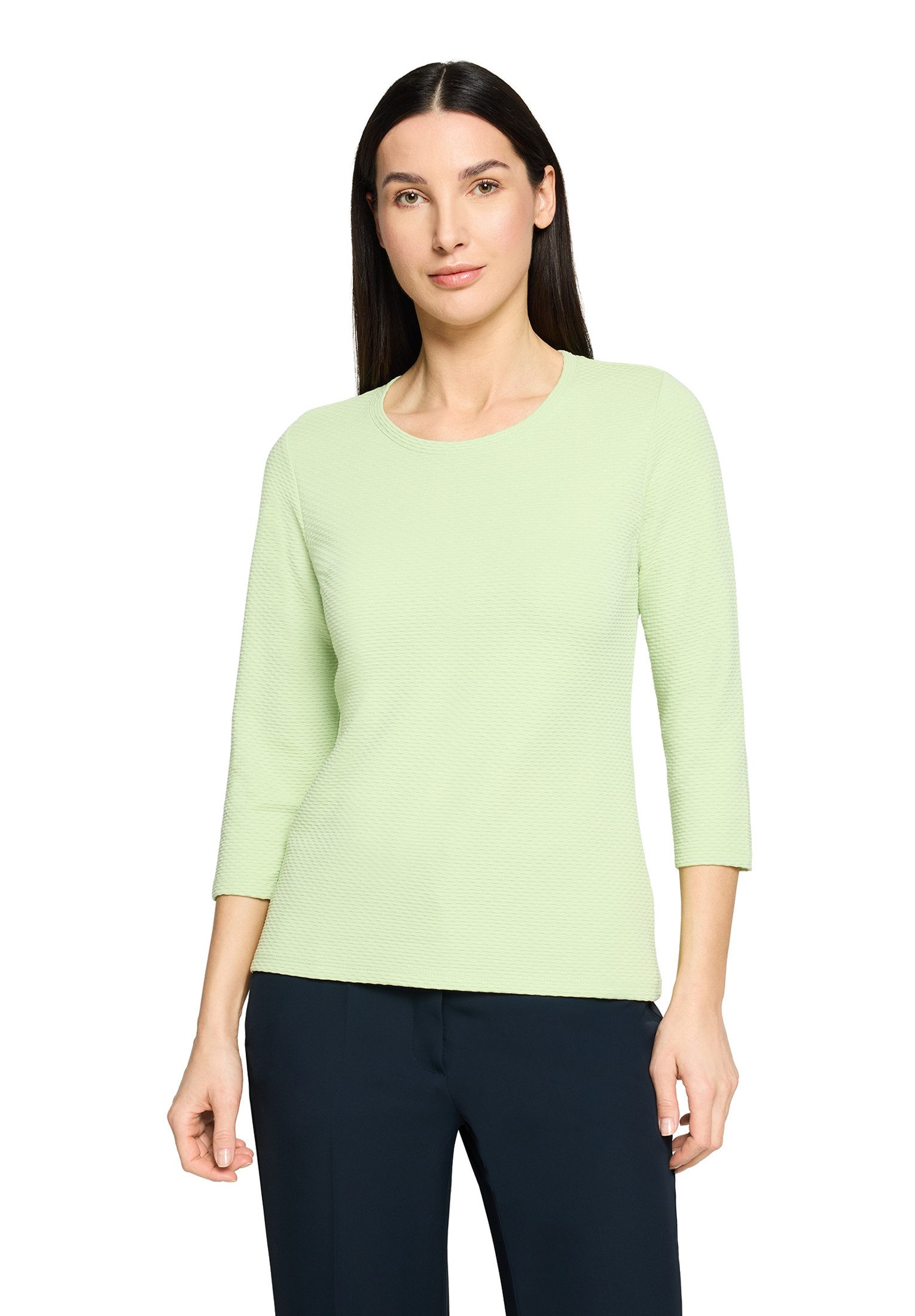 3/4-Arm-Shirt Damen mit Struktur