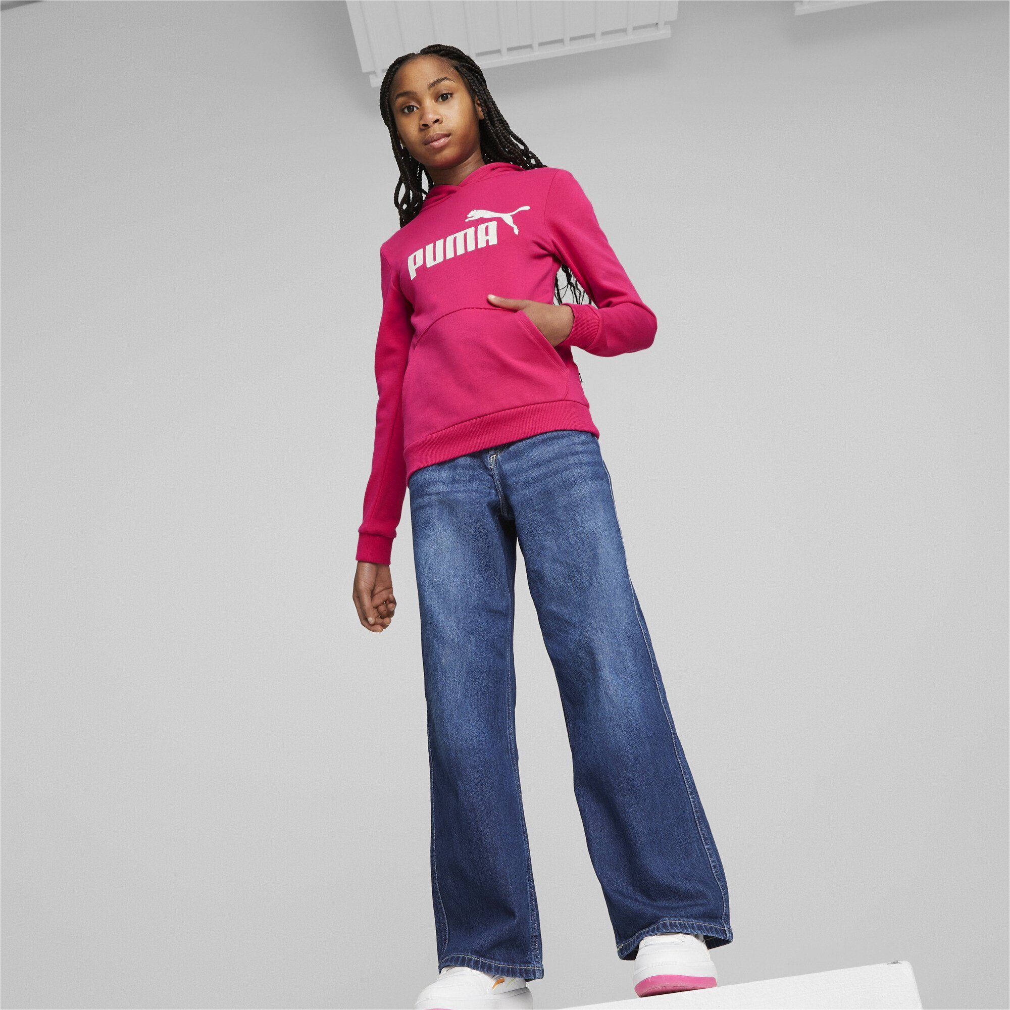 Orchid Shadow Mädchen Pink Logo Sweatshirt PUMA Essentials Hoodie