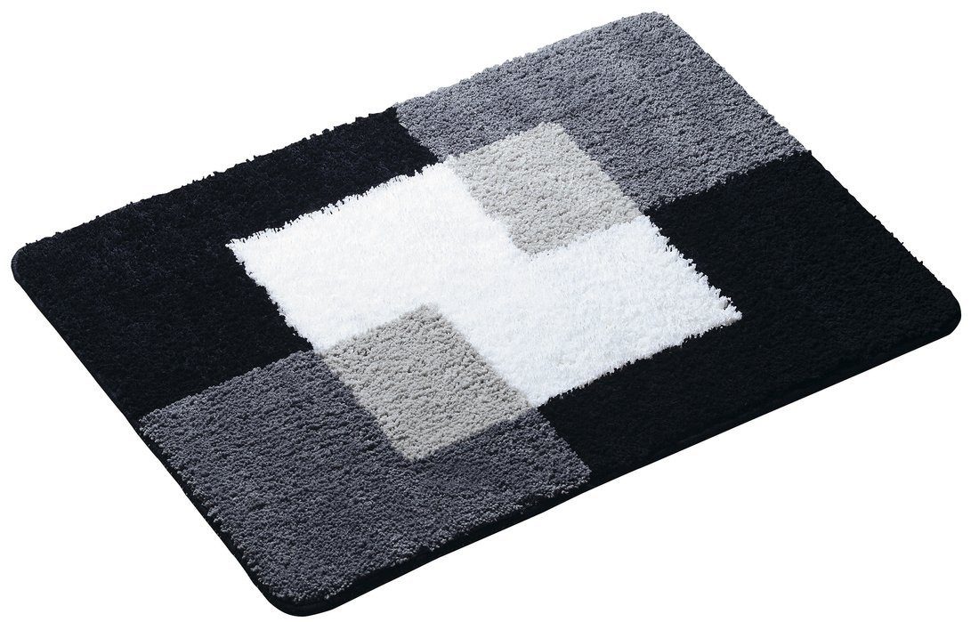 Ridder Badematte COINS Badvorlage 60x90cm Anti-Rutsch, Polyester, grau, Textil, Ridder-7103307