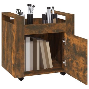 vidaXL Schreibtisch Rollcontainer Bürowagen Räuchereiche 60x45x60 cm Holzwerkstoff