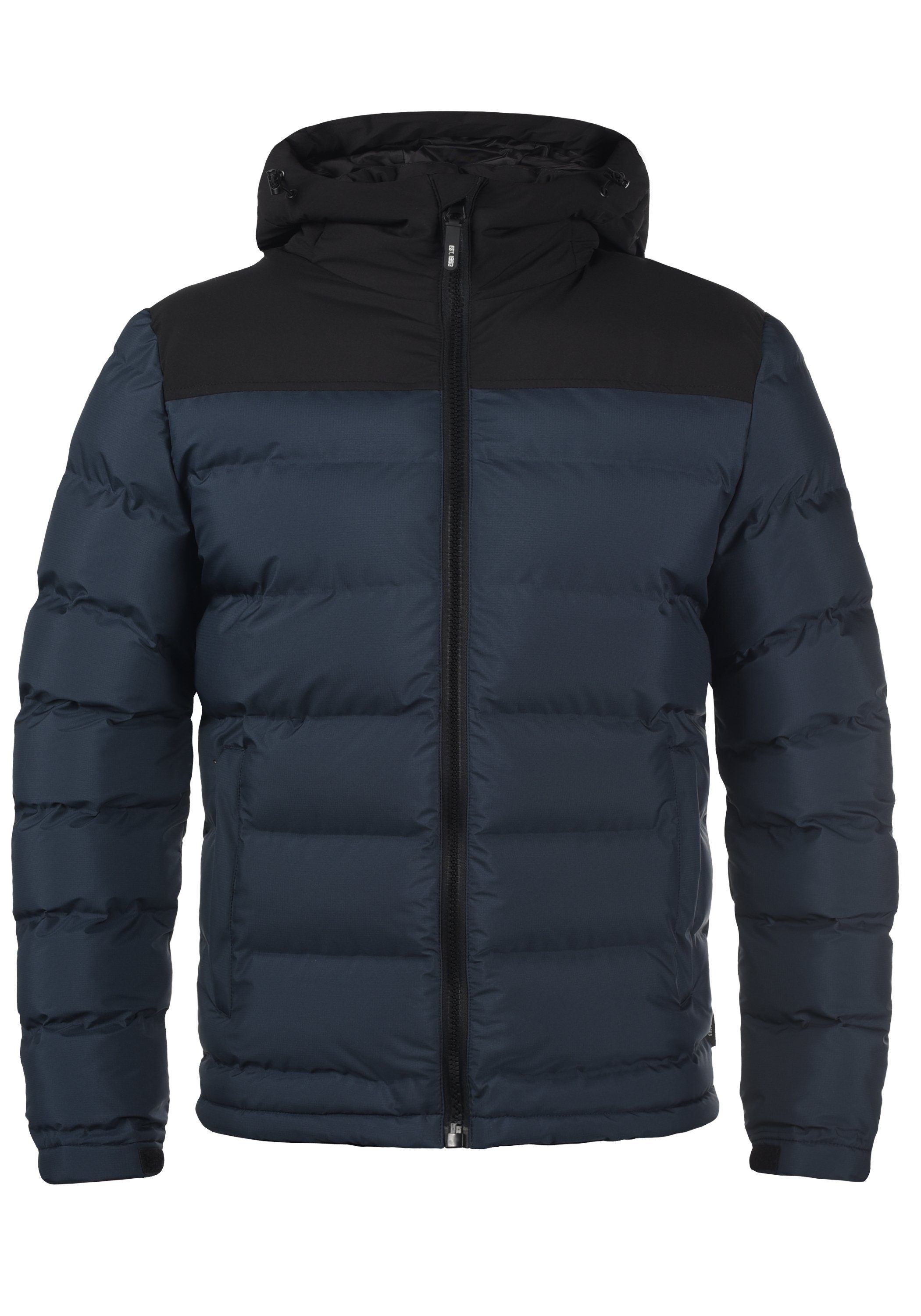 Indicode Steppjacke IDGaius warme Jacke mit hochabschließender Kapuze Navy (400)