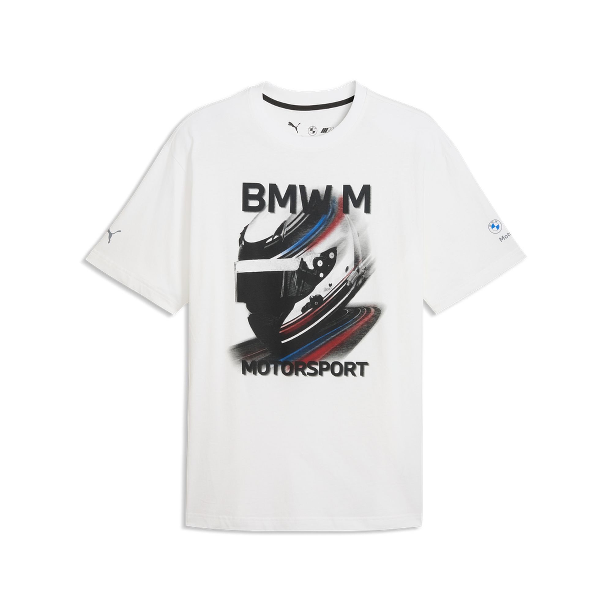 BMW T-Shirt BMW M Motorsport Puma T-Shirt 'Graphic Helmet' - weiß