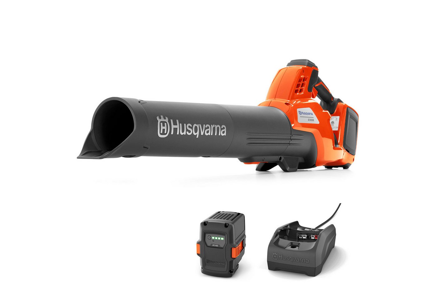 Husqvarna Akku-Laubbläser 230iB, starker Luftstrom, Boost-Modus und Tempomat