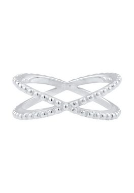 Elli Fingerring Wickelring Criss Cross Kugel 25 Silber