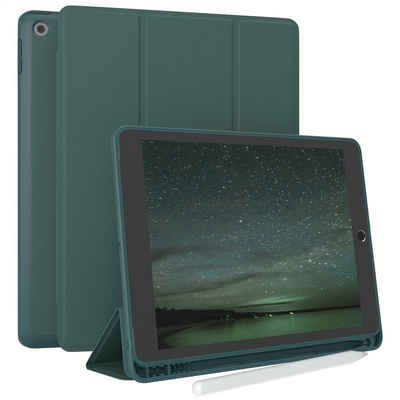 EAZY CASE Tablet-Hülle Penholder Smartcase für iPad 7. / 8. / 9. Gen. 10,2 Zoll, Etui Klapp Cover Schutzhülle Smart Case Sleep Modus Funktion Grün