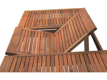 memo Garten-Essgruppe Enya, (Spar-Set, 7-tlg., Tisch 170/220 x 90, 6 Stühle), Made in Europe