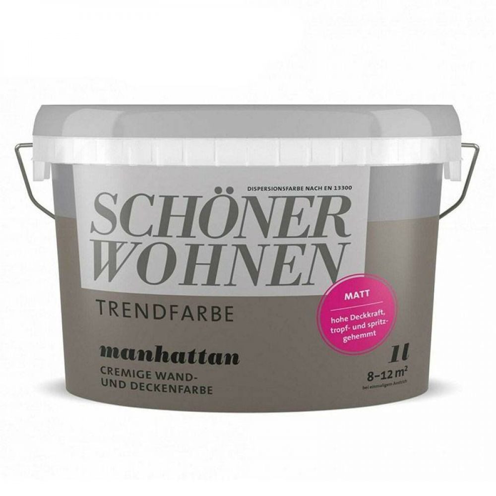 SCHÖNER WOHNEN FARBE Wandfarbe SW Trend Wandfarbe matt 1,0L manhattan 7513