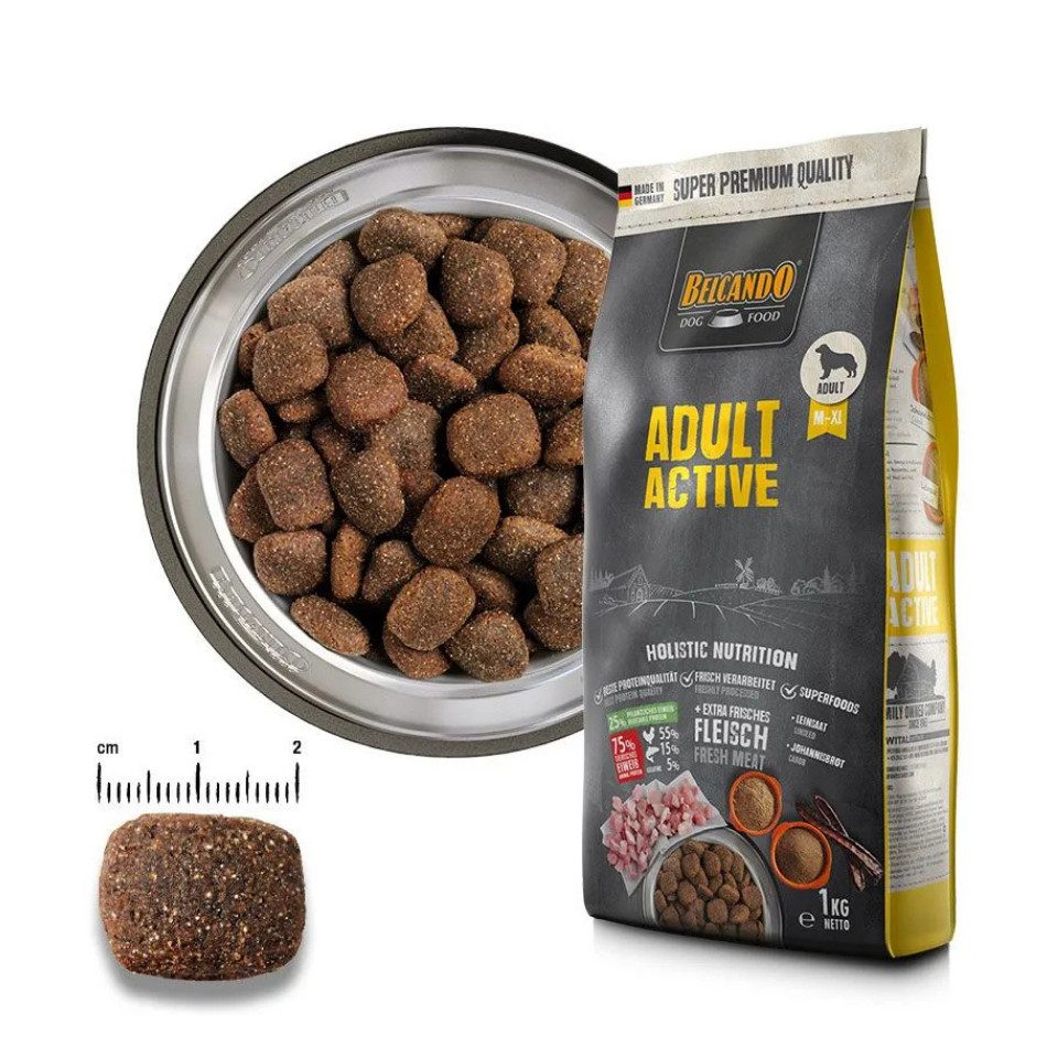 Belcando Adult Active - hochwertiges Trockenfutter für sehr aktive Hunde, Trockenfutter für: Hunde