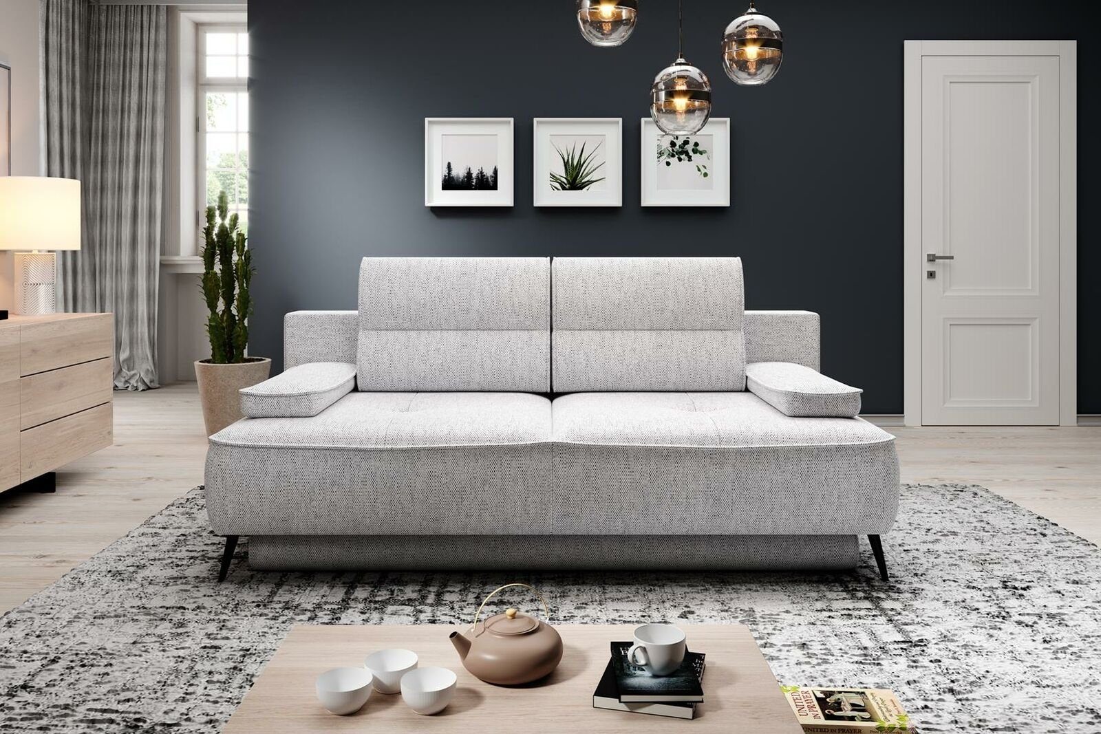 Made 3 JVmoebel moderner Weißer Sitzer in Wohnzimmermöbel, Europe Sofa