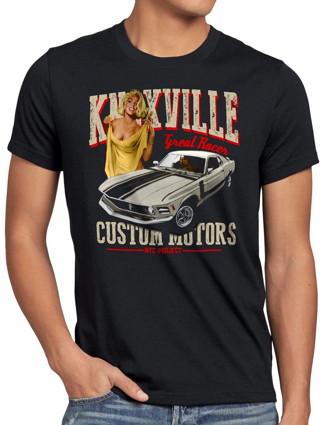 style3 Print-Shirt Herren T-Shirt Knoxville Mustang muscle car eleanor