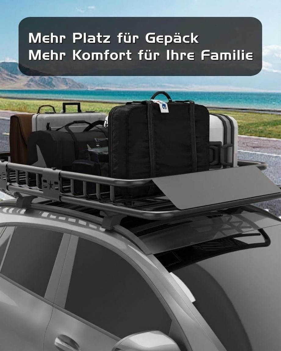 GarveeMore Dachträger Dachträger Gepäck-Halterung 163x100x15cm, bis 115kg