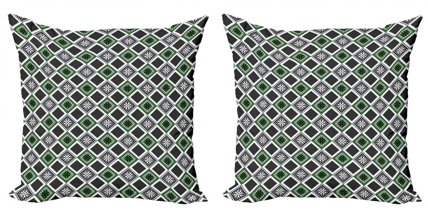 Kissenbezüge Modern Accent Doppelseitiger Digitaldruck, Abakuhaus (2 Stück), Geometrisch Mittelmeer-Kulturen