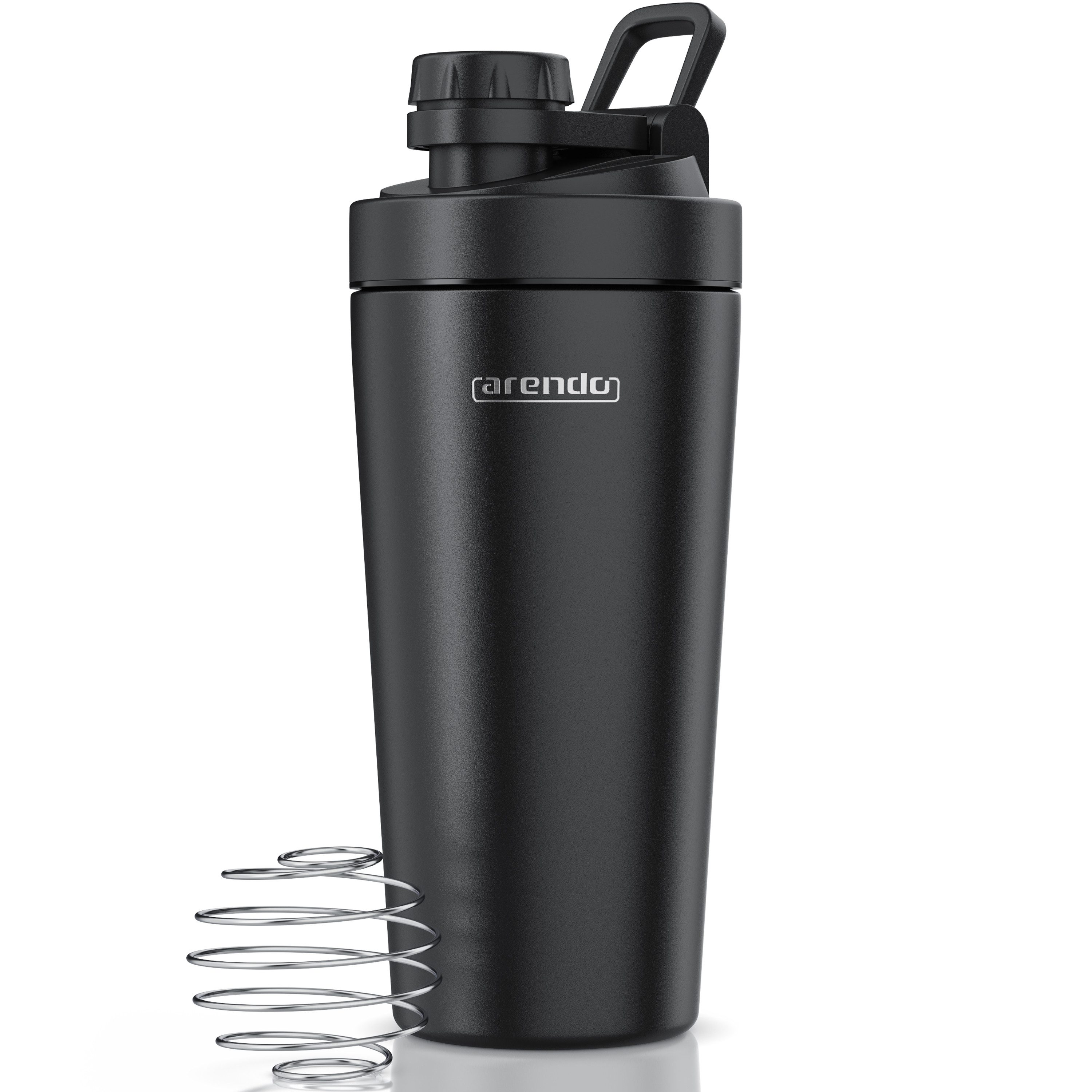 Protein Shaker Edelstahl Eiweißshaker 600 ml, verschließbar, spülmaschinengeeignet