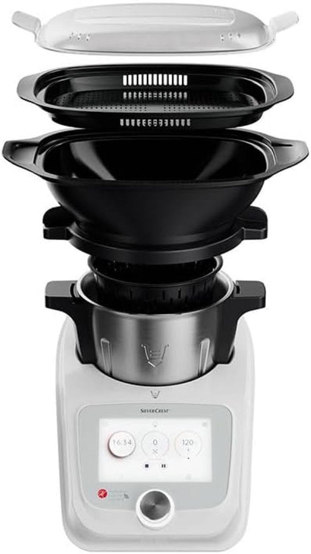 SilverCrest Küchenmaschine, 3 Automatikprogramm: Dampfgaren, anbraten, kneten