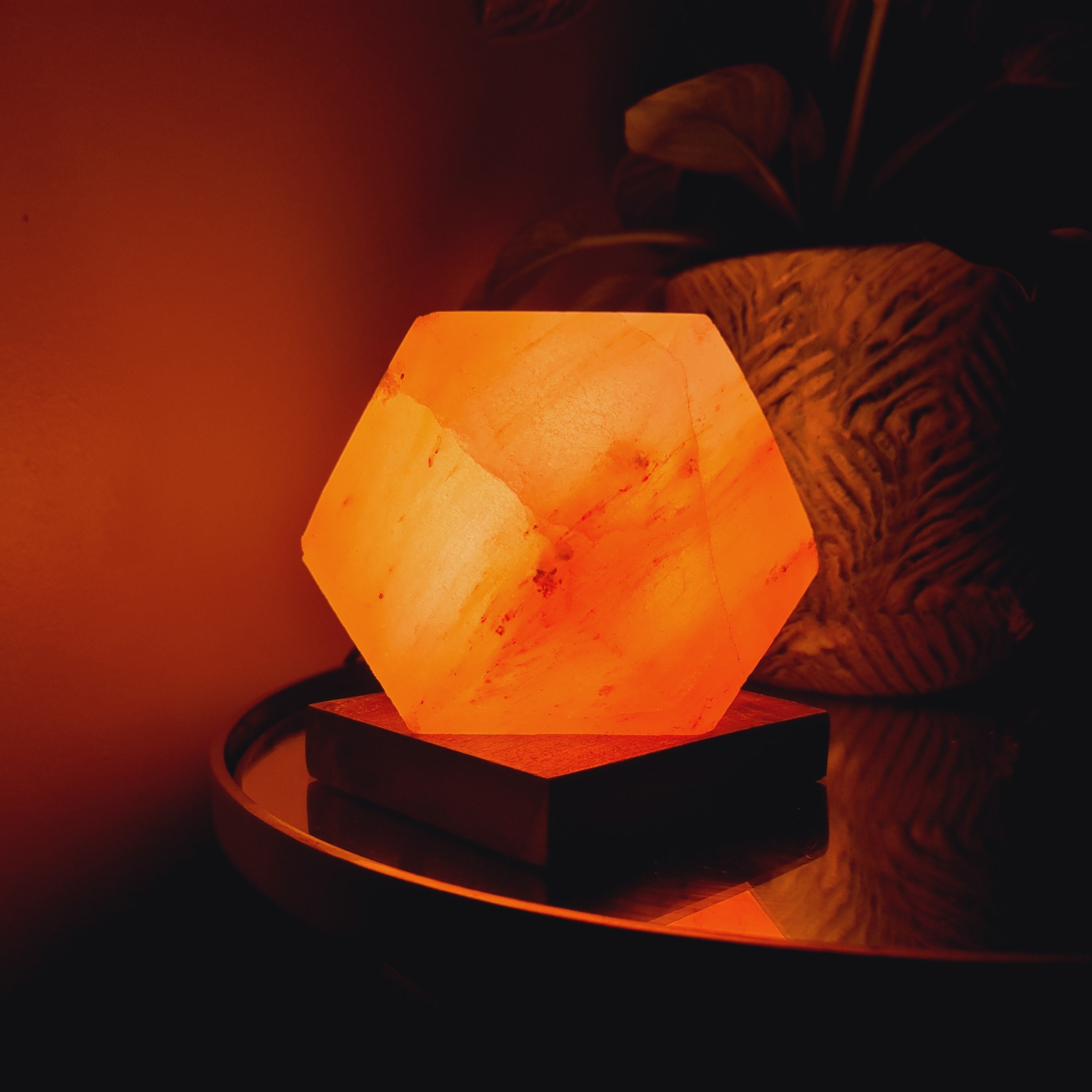 Himalaya Salzkristall-Tischlampe Diamant Tischlampe Geschenk IhrHauz Salzlampe