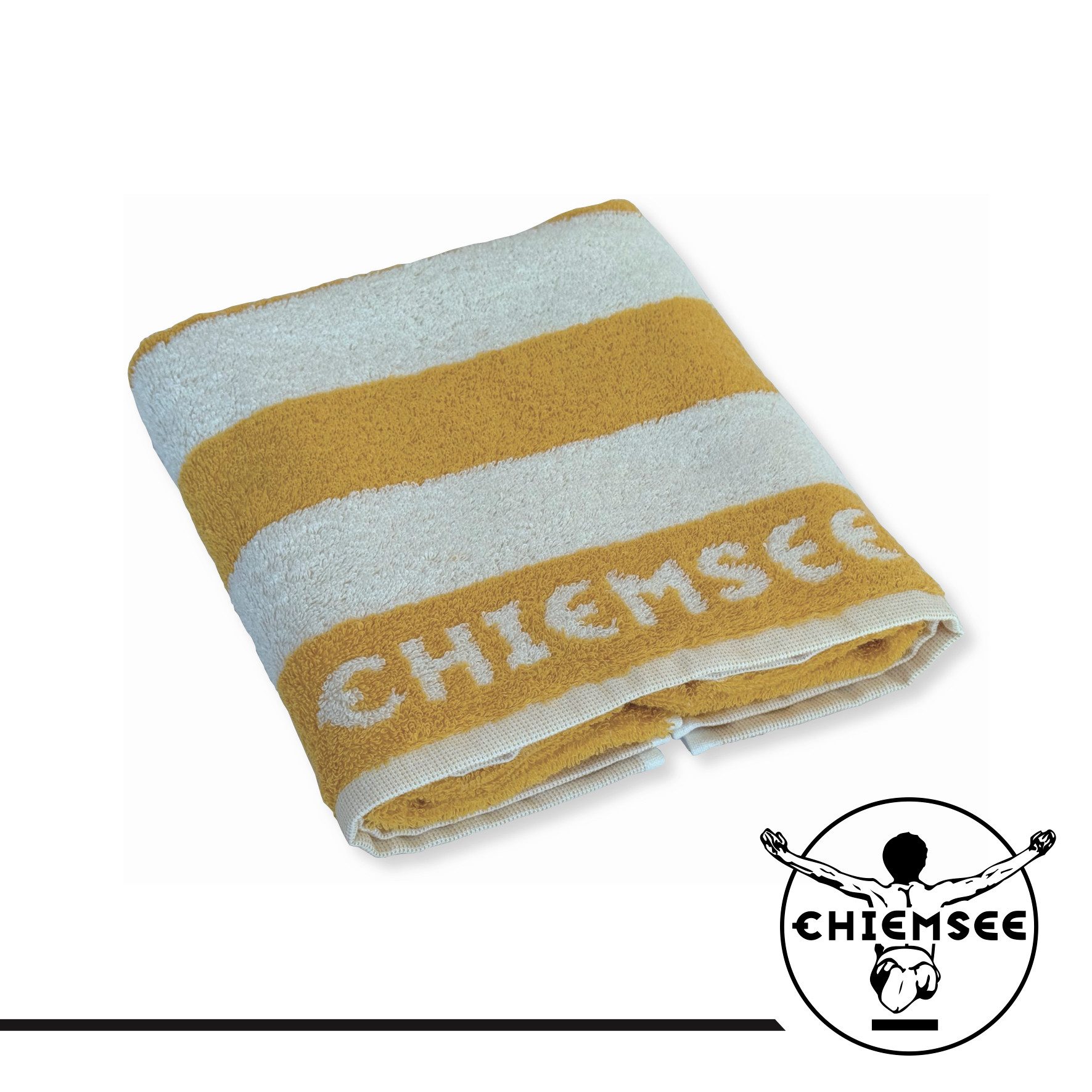 Chiemsee Handtücher 100% Baumwolle, Frottier, gestreift, Logo-Schriftzug