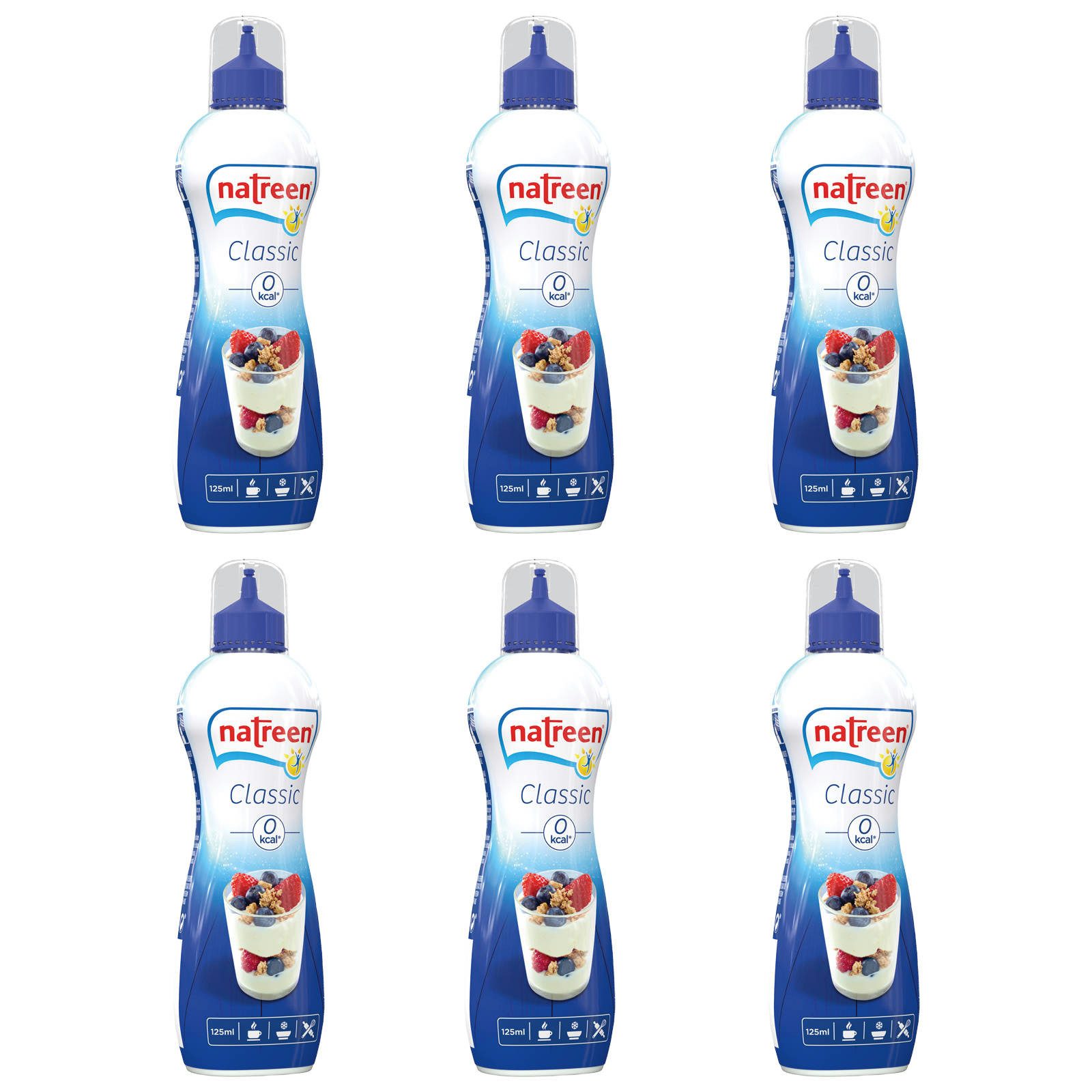 NATREEN Süßungsmittel Classic Feine Süße Flüssig 6 x 125ml Flüssigsüße ohne Kalorien, 750 ml, (Packung, 6er Pack)