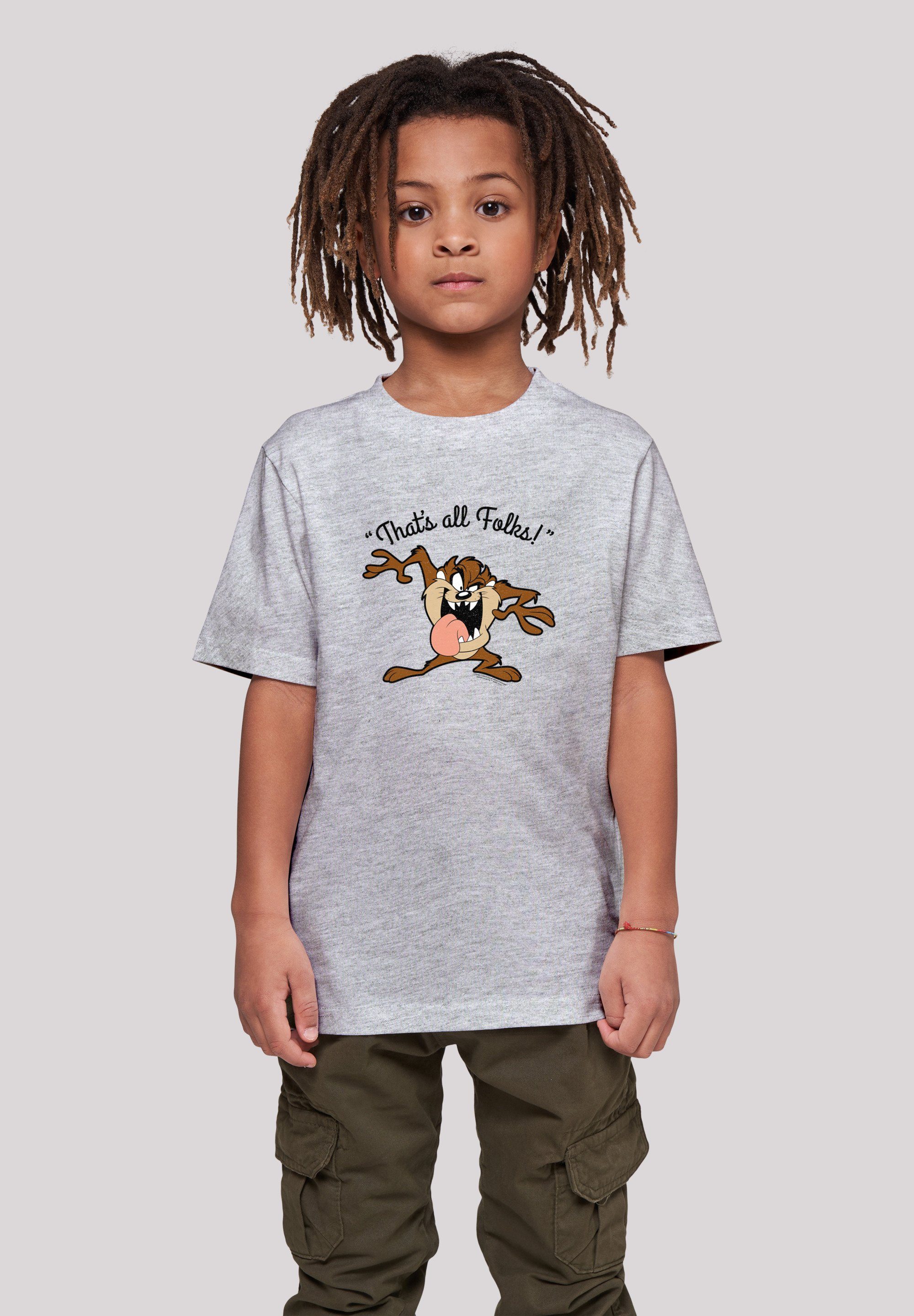 F4NT4STIC T-Shirt Looney Tunes Taz That's All Folks Print, Sehr weicher  Baumwollstoff mit hohem Tragekomfort