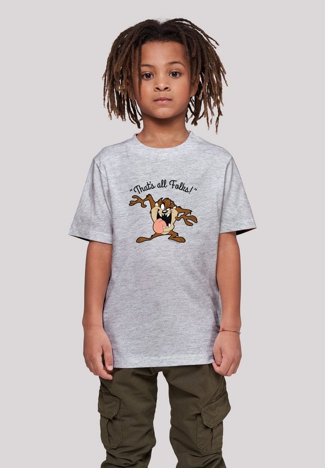F4NT4STIC T-Shirt Looney Tunes Taz That\'s All Folks Print, Sehr weicher  Baumwollstoff mit hohem Tragekomfort