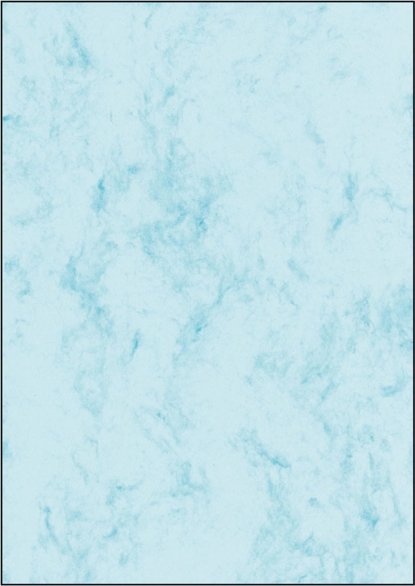 Sigel Designpapier Designpapier Marmor A4 90g/qm VE=100 Blatt blau