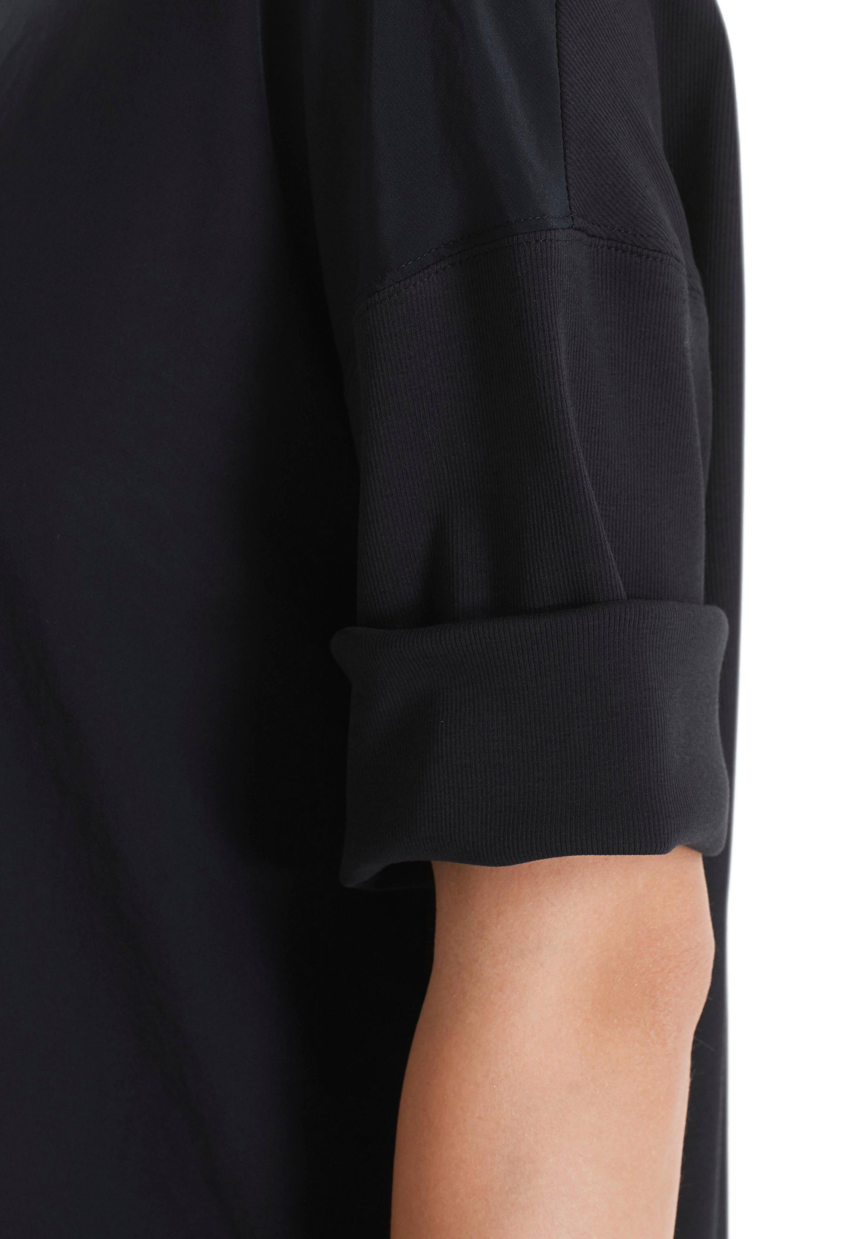 Marc Cain Langarmbluse "Collection Essential" Premium Damenmode Blusenshirt aus Material-Mix