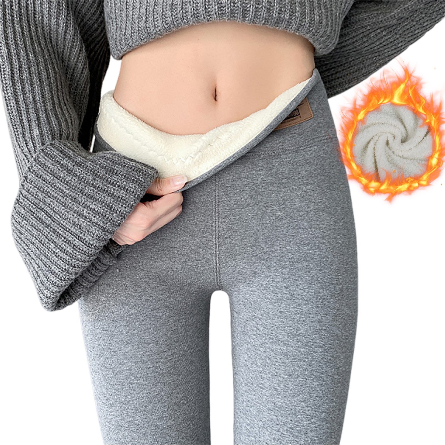 Refttenw Thermoleggings Verlängert Leggins Gefütterte Highwaist günstig online kaufen