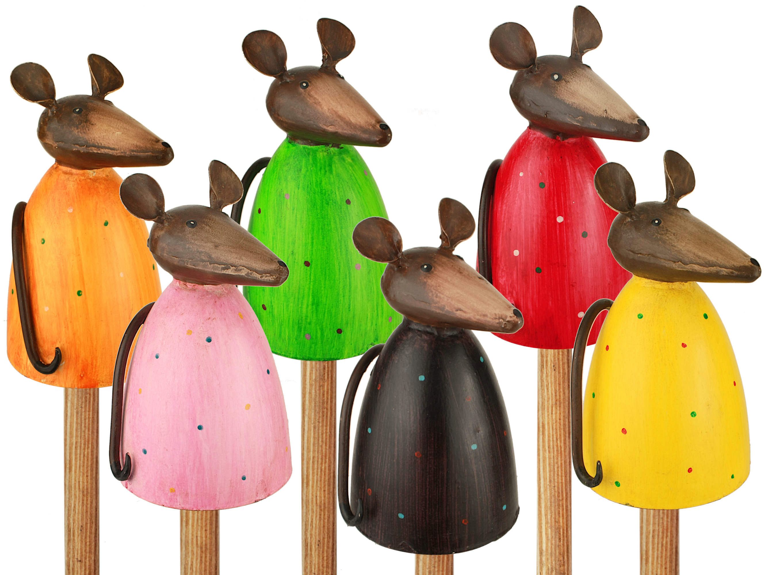 Paulslandhaus Gartenfigur Zaunhocker Maus, Zaunfigur Metall, günstig online kaufen
