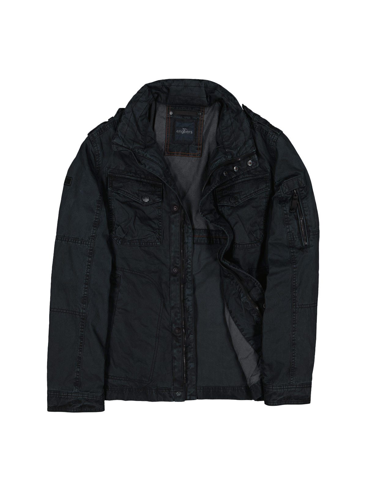 Kurzjacke Herren Baumwoll-Jacke regular, Saphirblau