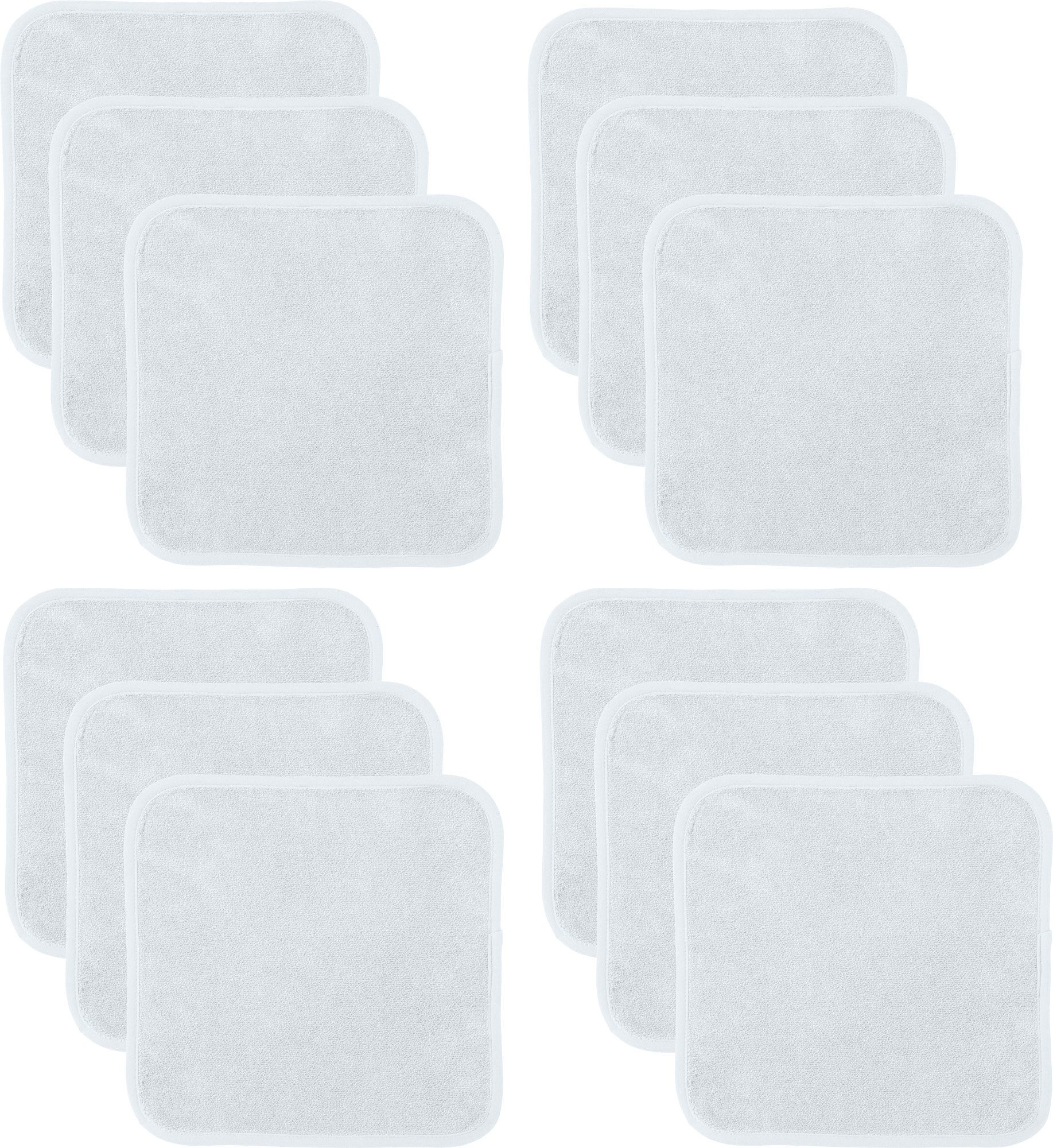 Erwin Müller Seiftuch Abschminktuch 12er-Pack, Microfaser, Microfaser Uni