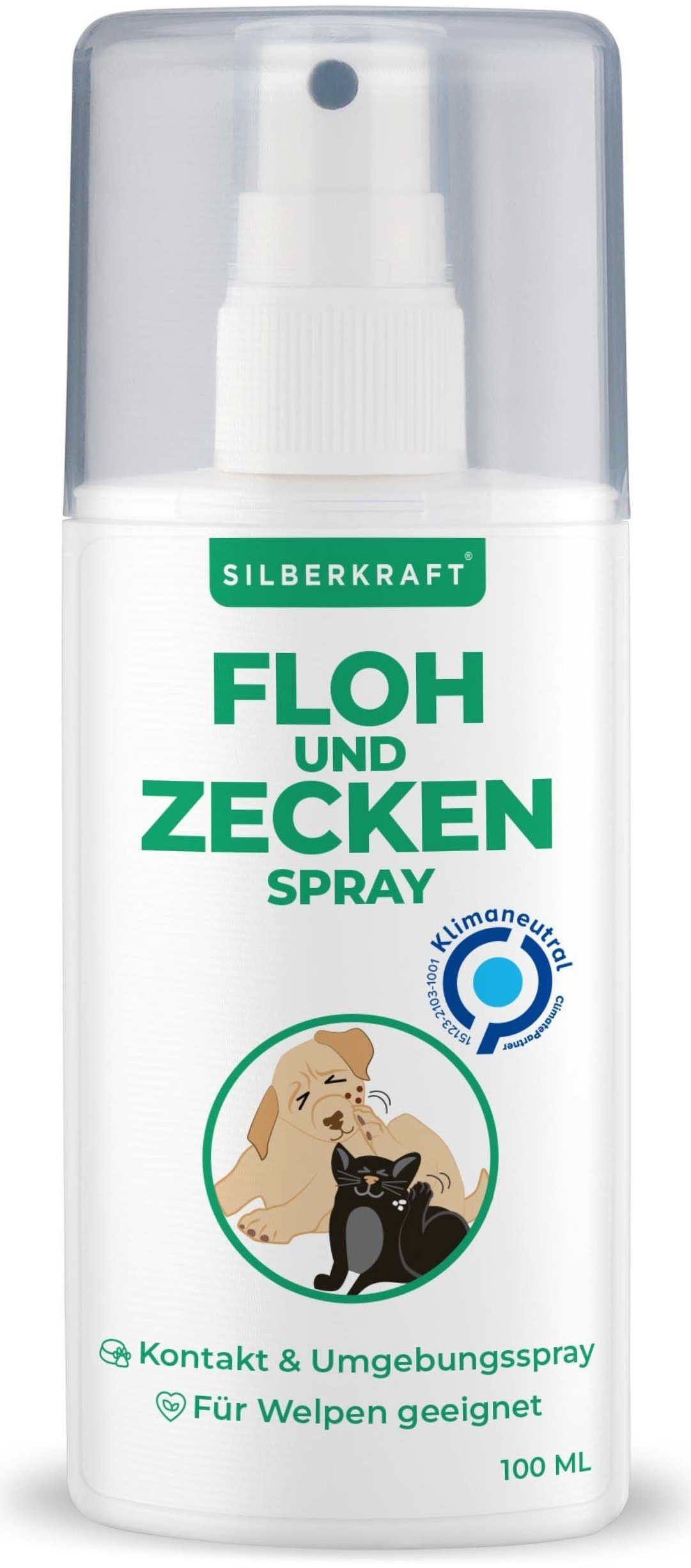 Insektenspray Hunde & Zeckenspray und 100 Silberkraft 1-St. Floh- ml, Katzen, für