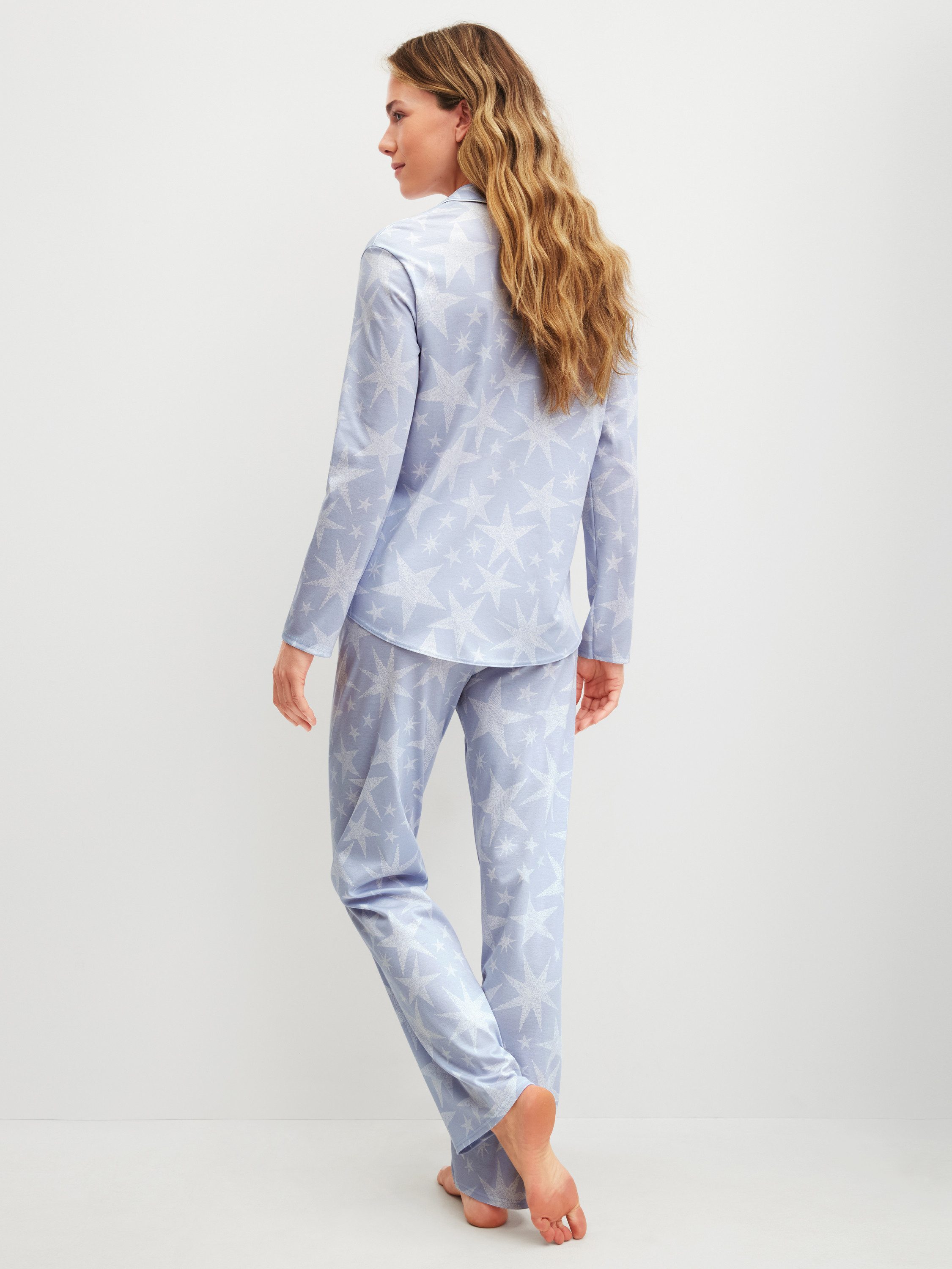 CALIDA Pyjama Winter Dreams Damen (2 tlg) mit Knöpfen, 100% Baumwolle Interlock Qualität, weich, hautfreundlich