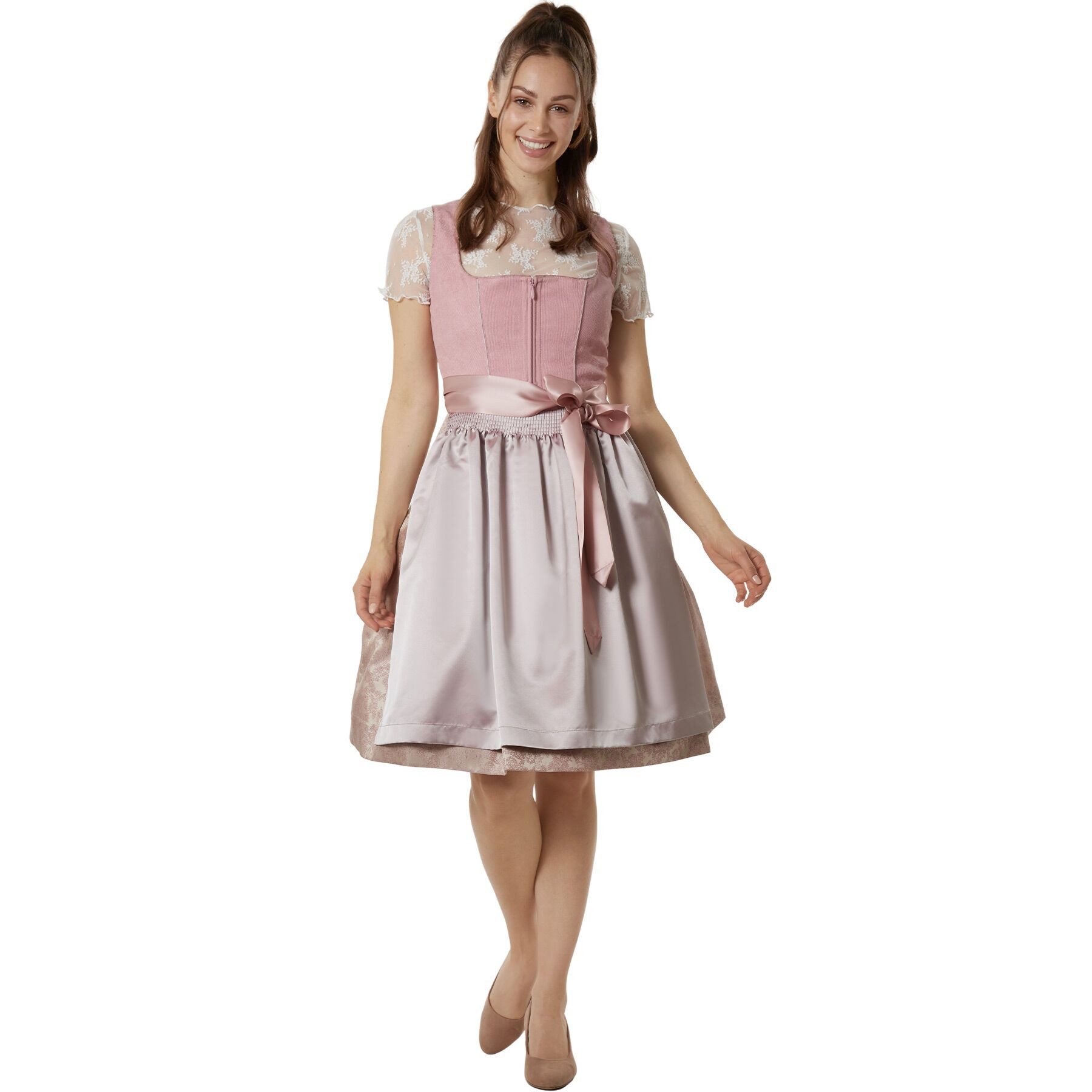 dressforfun Dirndl Frauenkostüm Midi-Dirndl Anmutiges Midi-Dirndl günstig online kaufen