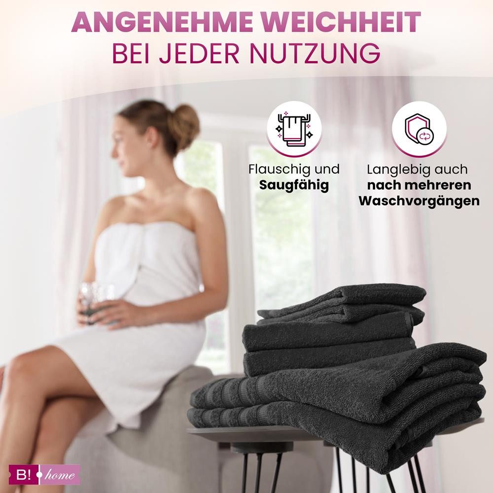 B!HOME Handtücher Set Saunatücher, Duschtücher, Gästehandtücher günstig online kaufen