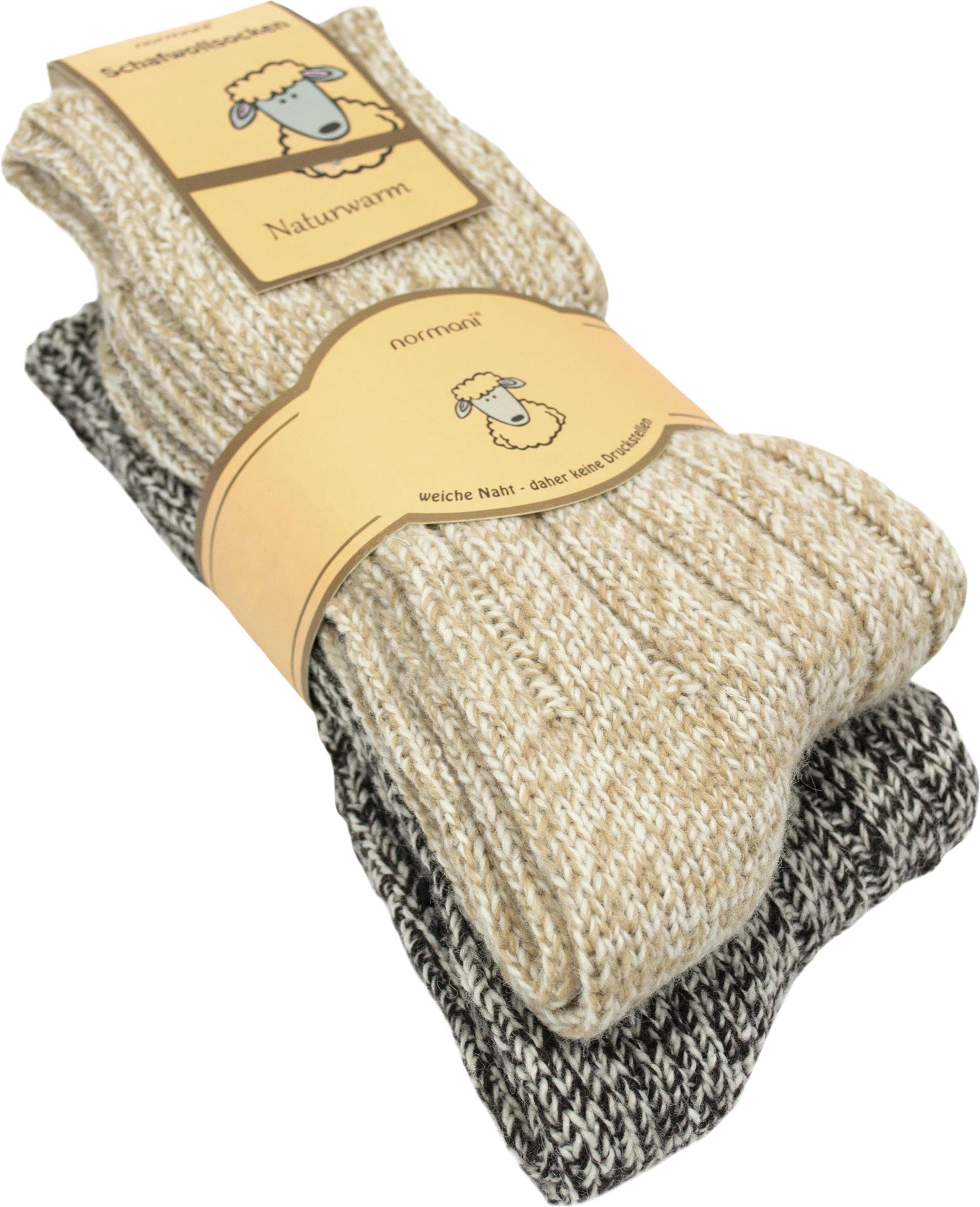 normani Thermosocken 2 Paar Norwegersocken aus Schafwolle (2 Paar) natürlic günstig online kaufen