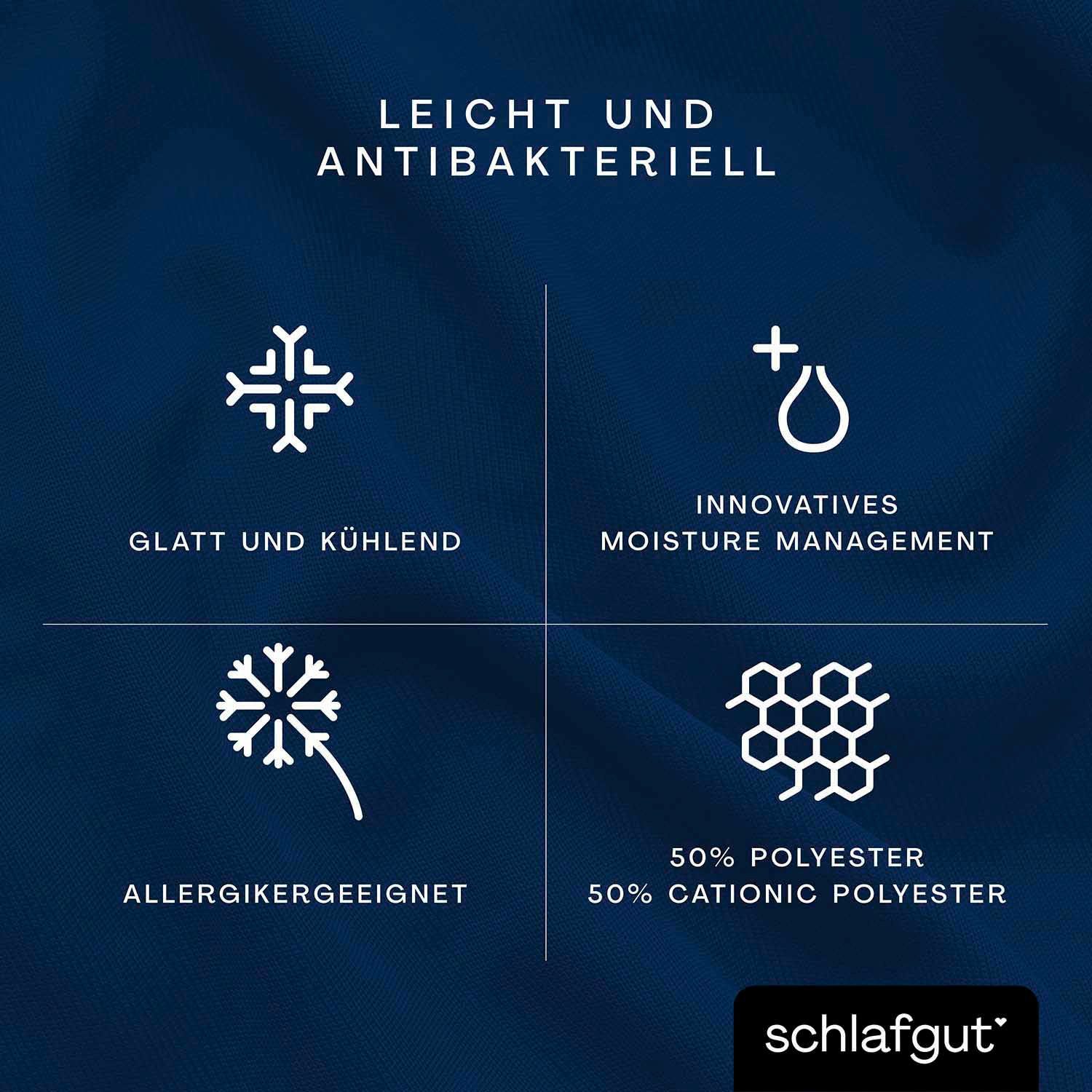 Schlafgut Spannbettlaken Cool Contact, Microfaser, Gummizug: rundum, (1 Stück), 100% gekämmte Mikrofaser