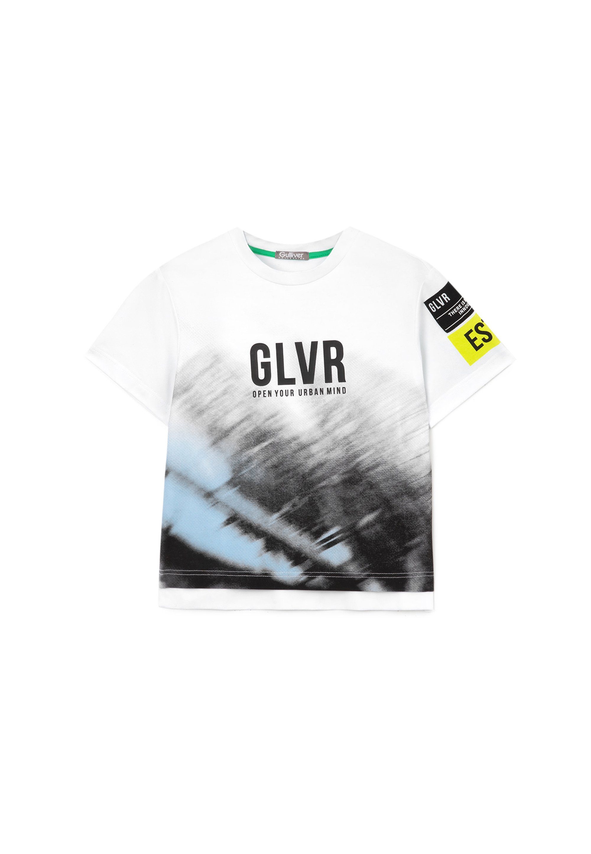 Gulliver T-Shirt mit großem Frontdruck, Stylisches T-Shirt mit  Rundhalsausschnitt für Jungen