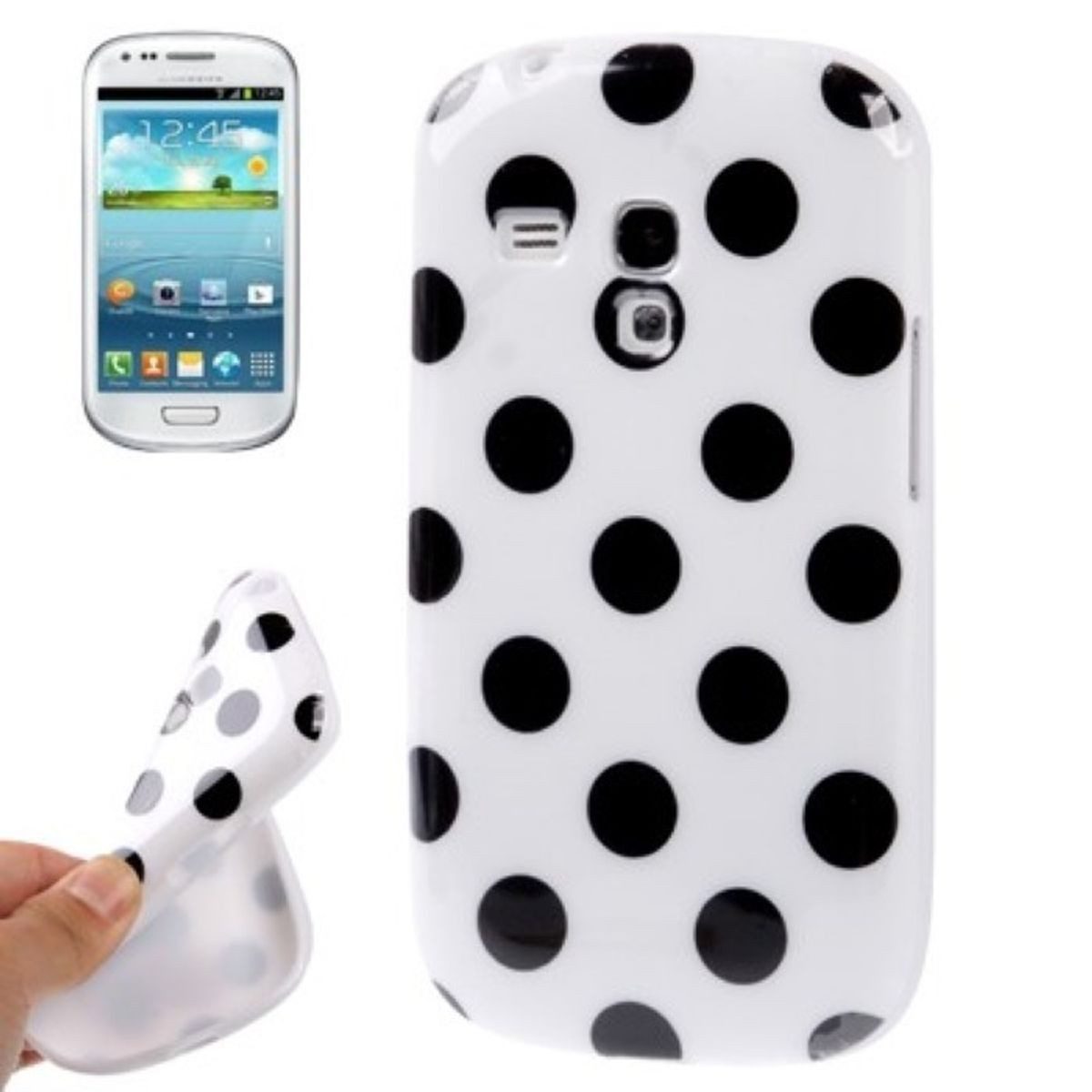 König Design Handyhülle Samsung Galaxy S3 Mini, Samsung Galaxy S3 Mini Handyhülle Backcover Weiß