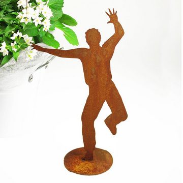 440s Gartenfigur 440s Rost JOY Figur Charlie auf Platte H ca. 33 cm, (Stück)