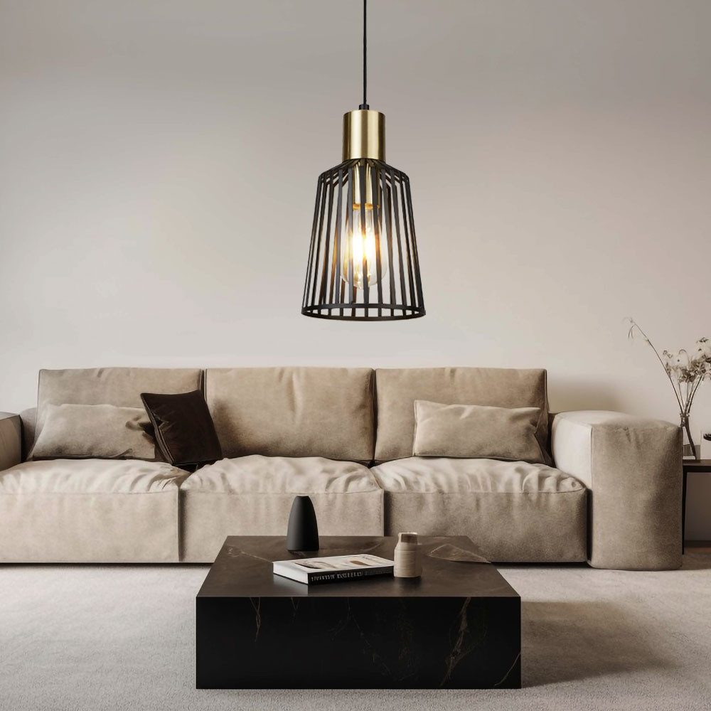 Searchlight Pendelleuchte, Leuchtmittel nicht inklusive, Pendel Lampe Wohn Zimmer Beleuchtung Käfig Leuchte Hänge Spot Strahler