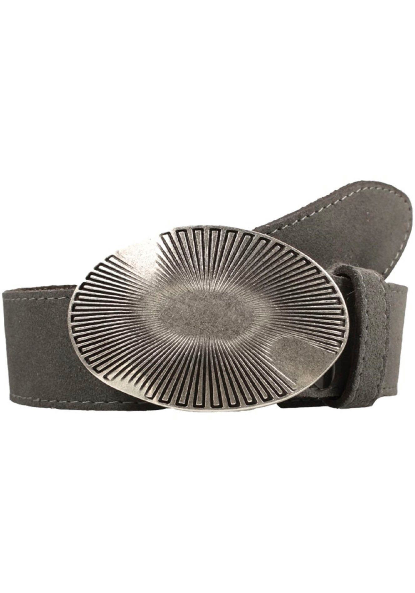 RETTUNGSRING by showroom 019° Ledergürtel mit austauschbarer Schließe »Strahlen Unendlich Silber«