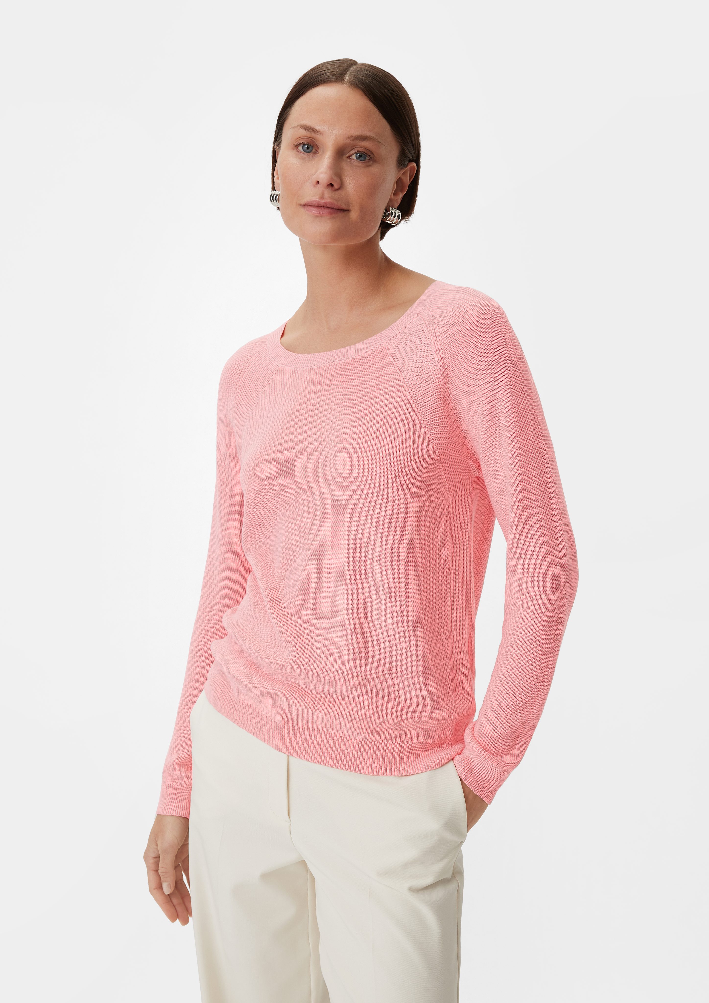Langarmshirt Strickpullover aus Lyocellmix