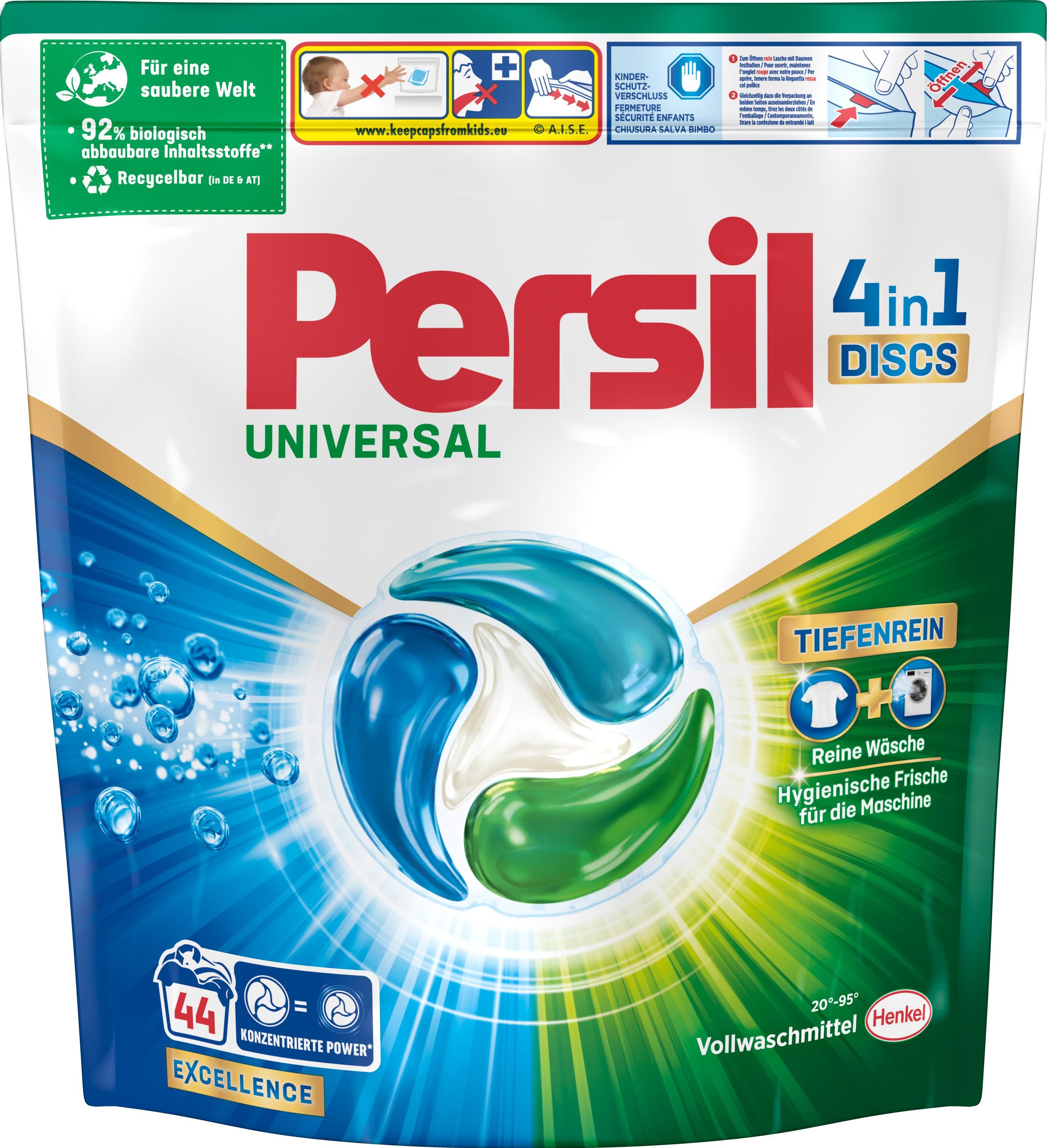 Persil 1x Persil Discs Universal 44WL & 2x Discs Color 44WL Vollwaschmittel